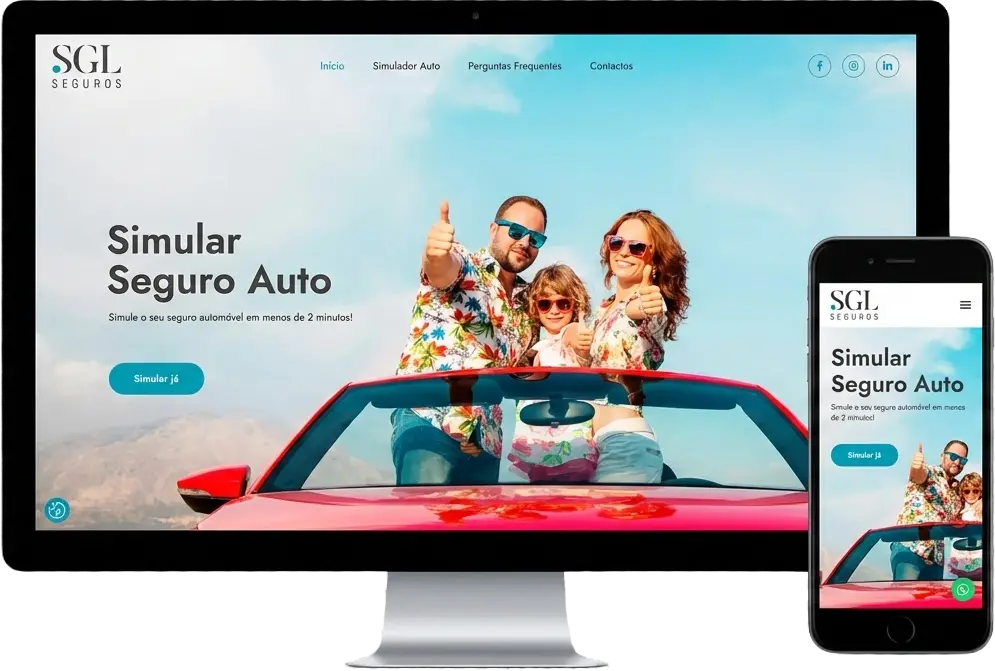 Simular Seguro Auto - mockup